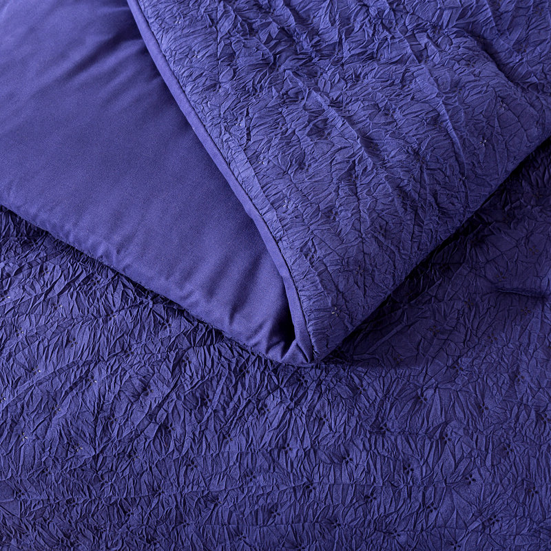 Ensemble d'édredon en microfibre, Bleu marine, Très grand