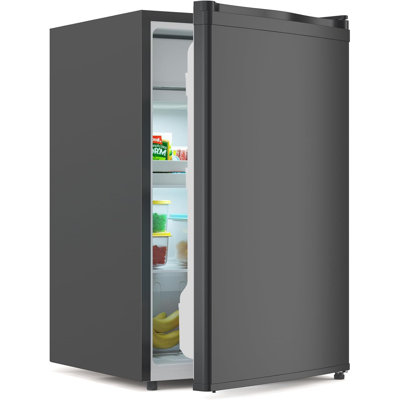 4.3 Cu. Ft. Mini Fridge with Freezer, Compact Single Door Refrigerator with Reversible Door, Adjustable Temperature & Crisper Drawer for Bedroom, Dorm — FIN-0018155 | Fridge.com
