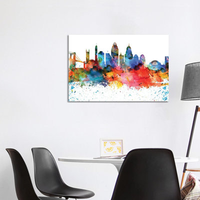 Cincinnati Skyline - Wrapped Canvas Painting