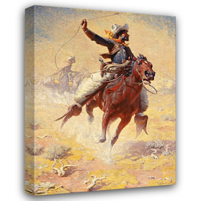 "The Roping" par William Robinson Leigh - Art mural sur toile tendue avec châssis