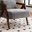 Juriana Mid Century Modern Upholstered Solid Wood Accent Armchair with an Extra Pillow-601650467