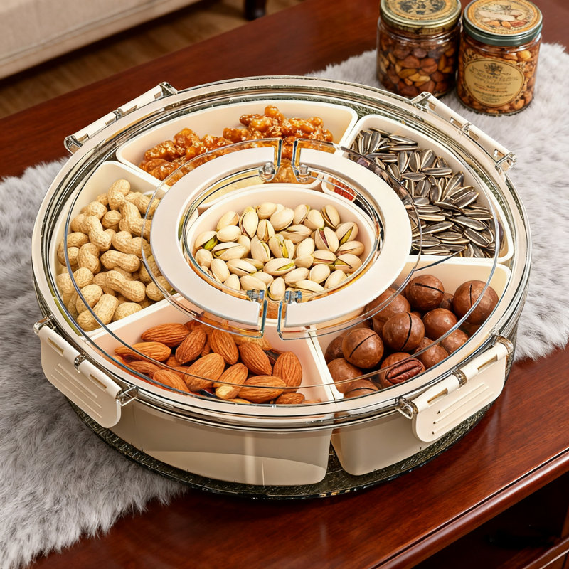 6-compartment 360° Rotating Fruit Platter