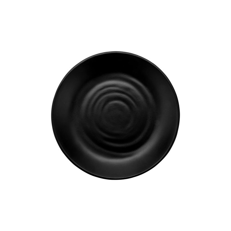 Assiette plate GET BF-6-BK en mélamine, 6,25 po, noir (ensemble de 12)