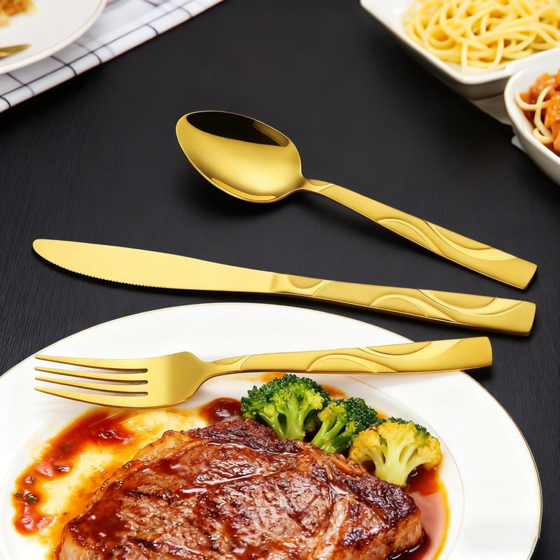 Gold And Silver Tableware Set