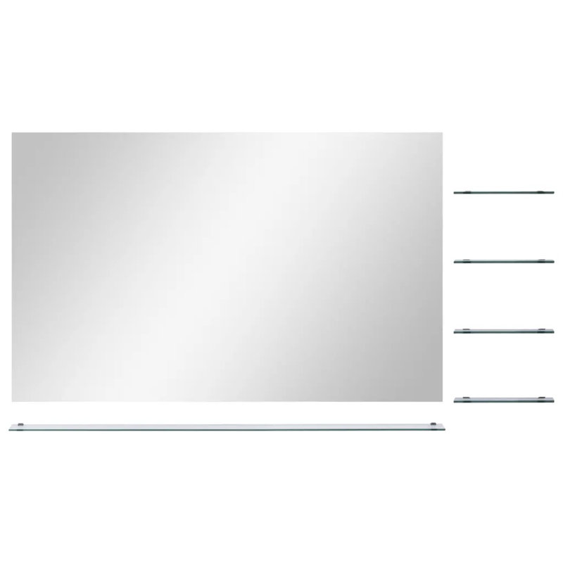 Anadelia Wall Mirror with Shelves, 100cm H x 60cm W