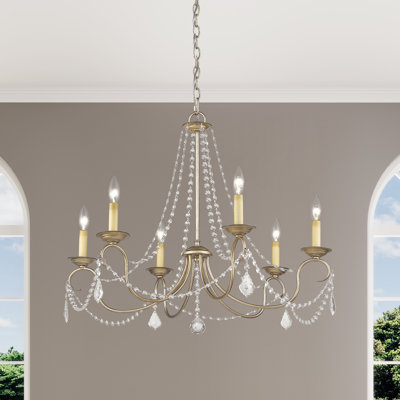 Fabio 6 - Light Steel Dimmable Chandelier