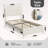 Twin Size Bed Frames With Storage Headboard, Velvet Upholstered Platform Bed Frame With Strong Wooden Slats-1121253156