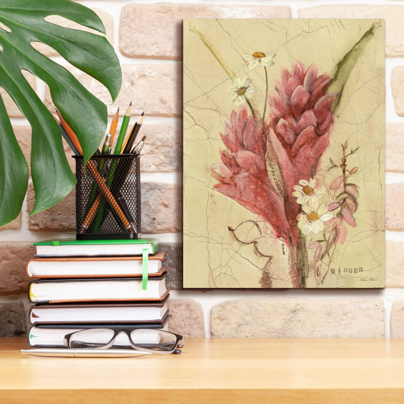«Ginger» par Cheri Blum, art mural sur toile, H 16 po x l 12 po x P 0,75 po