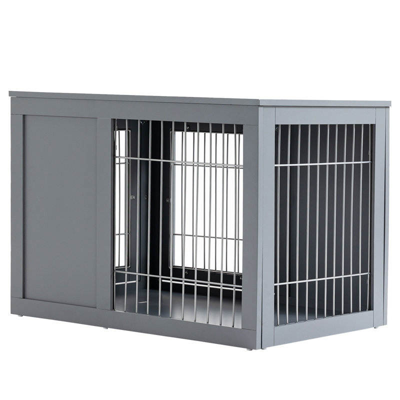 Cage pour chien Pawhut, Gris