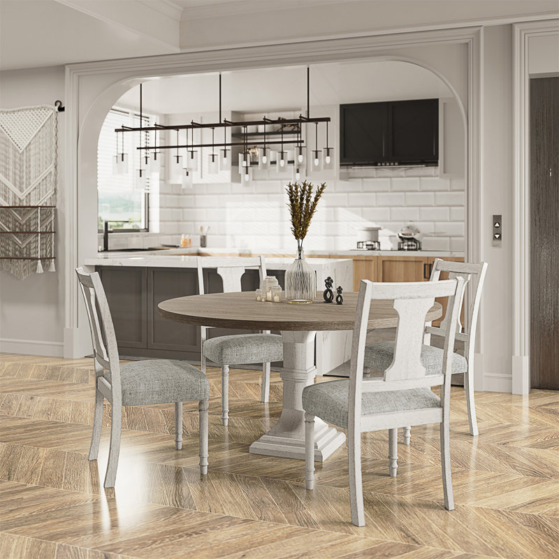 59"W Round 5-Pc Dining Table Set