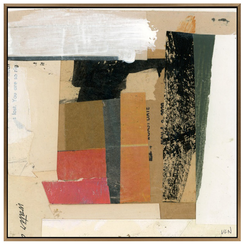 Tipping Point II, 37.5" H x 37.5" W, Black/Gold Framed
