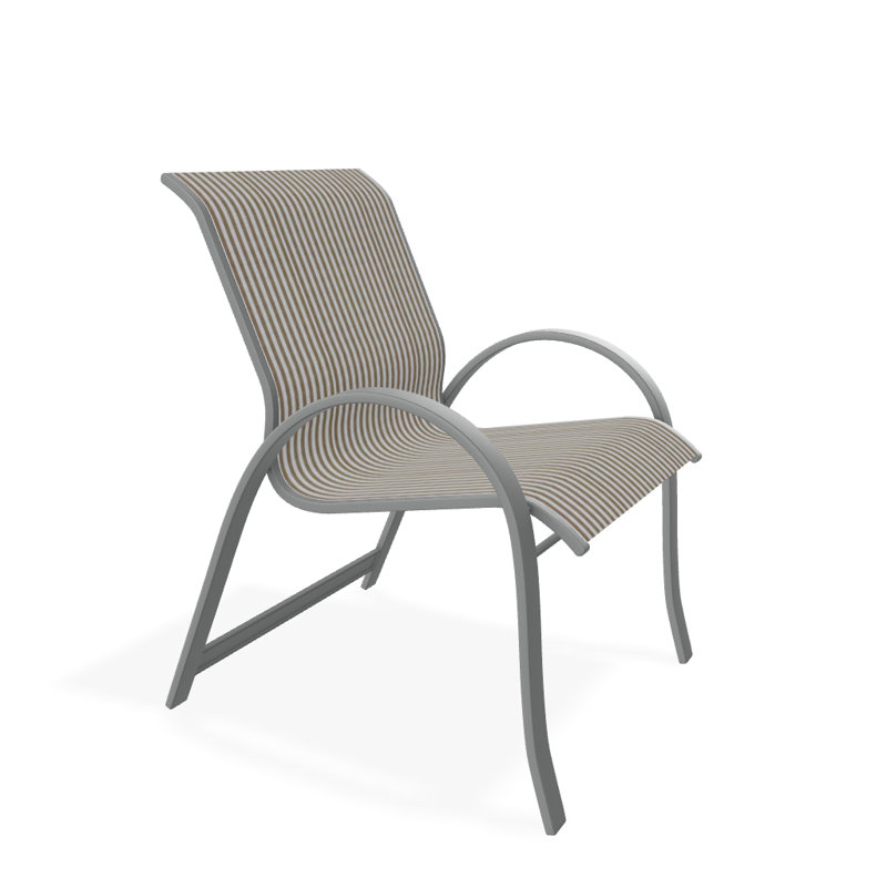 Fauteuil de salle à manger empilable Hiraku, Brun clair, Graphite