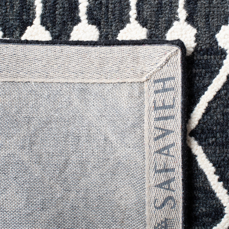 Dillard Hand Tufted Wool Geometric Rug, Square 6'