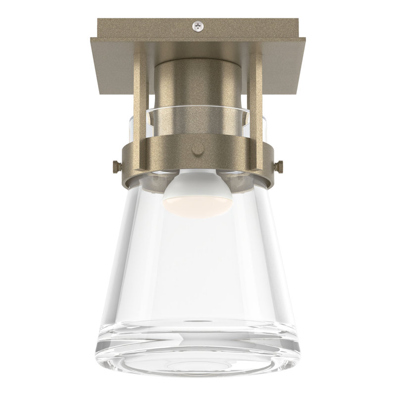 Erlenmeyer 1 - Light 6.1" Simple Cone Semi Flush Mount, Soft Gold