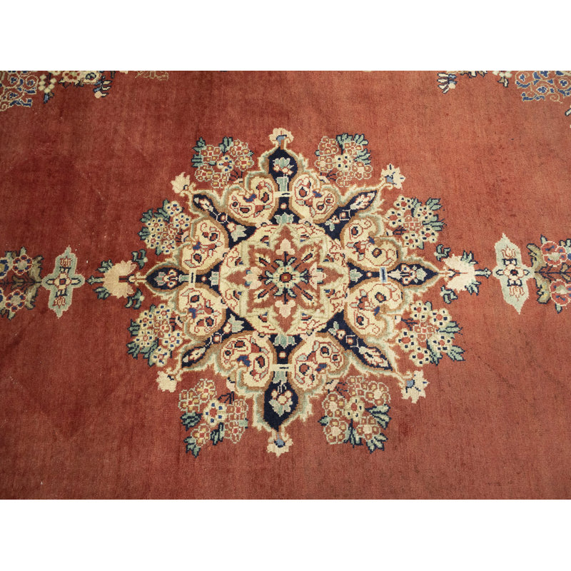 Tapis rouge rouillé traditionnel 10X13