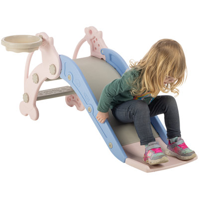 Hey Play Toddler Slide with Basketball Hoop