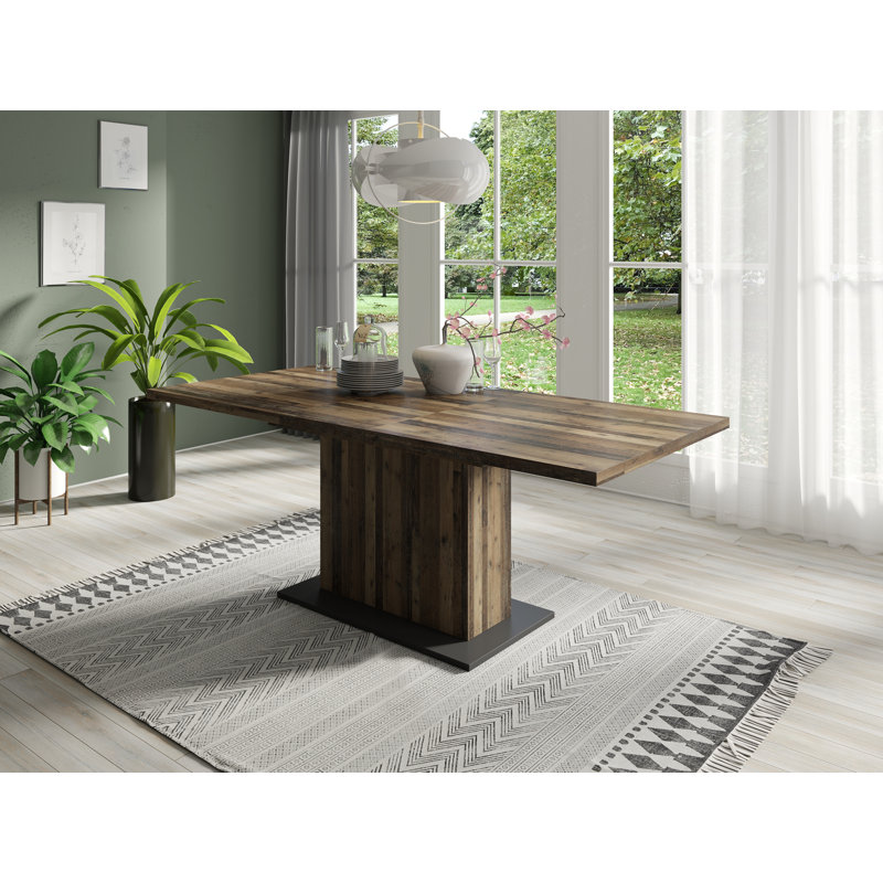 Murchison Extendable Dining Table, H75 x L160 x W90cm, Dark Brown