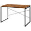 Bureau fonctionnel: plateforme rectangulaire en bois et bureau de style traîneau robuste en métal de style industriel avec surface en bois
