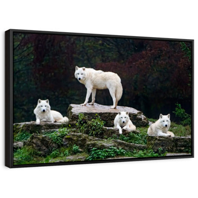 " Arctic Wolf Pack Wall Art "