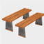Outdoor 3 Piece Acacia Wood Dining Set with Handwoven Rattan Legs,Brown-1202050125