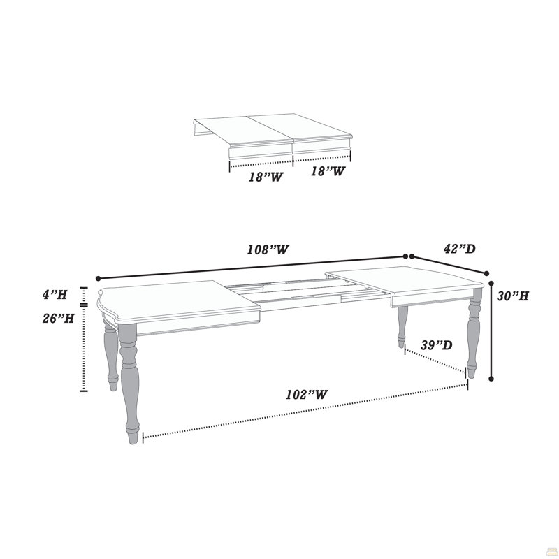 Table de salle à manger de style transitionnel 1pc avec 2 tables de salle à manger de style rectangulaire à finition chêne blanc