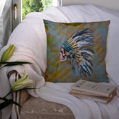 Chief Skull Indoor/Outdoor Throw Pillow