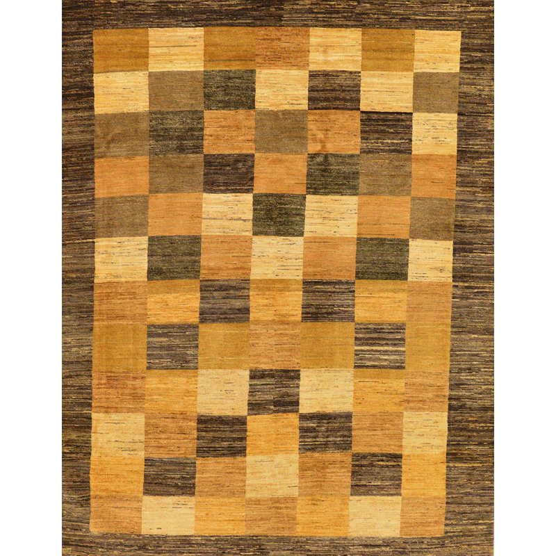 Tapis abstrait à motif abstrait moderne, Rectangle 5 pi x 7 pi