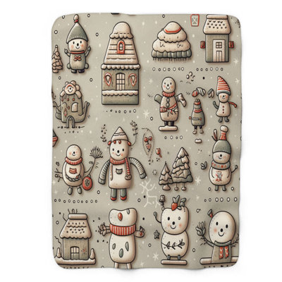 Winter Snowman - 1 Piece Premium Blanket