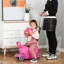 Scooters pour enfants combinant rangement et PP rose et métal avec scooter pour enfants 3 en 1 rose chaud et combinant 22 x 9,5 x 30