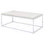 Ornement élégant en chêne et table basse avec base rectangulaire en forme de traîneau