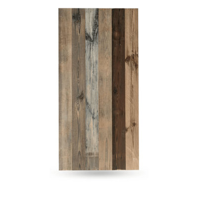 48" x 4.8" Premium Reclaimed Barnwood Wall, Ceiling & Flooring Panels – Rustic Mixed Brown Wood Planks | DIY Accent Walls, Farmhouse Décor, Interior Renovation