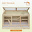 Amber Wooden Hamster Cage Exercise Play House Pen with Tray Openable Top