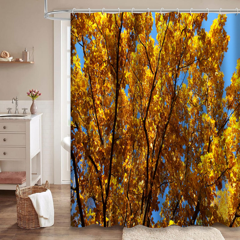 Rideau de douche Golden Autumn, L 72 po x l 78 po