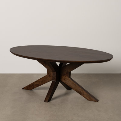 Solid Wood Cross Legs Coffee Table