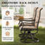 8 chaises de patio pivotantes pour l'extérieur 8 pièces, chaises de patio à cadre en métal rotatif à 360 ° avec tissu Teslin épaissi, chaises de terrasse pour l'extérieur avec accoudoirs pour terrasse et cour arrière-106699429