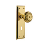 Meadows Interior Mortise Door Knob with New York Long Plate