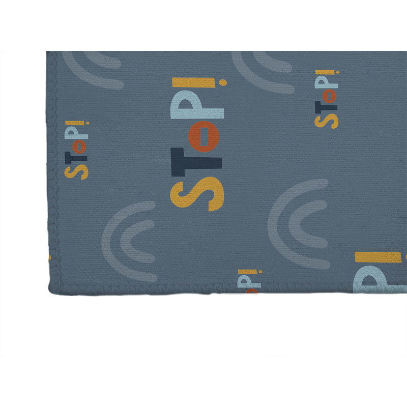 Stop Slate Kids Play Mat, Blue, Rectangle 4' x 6'