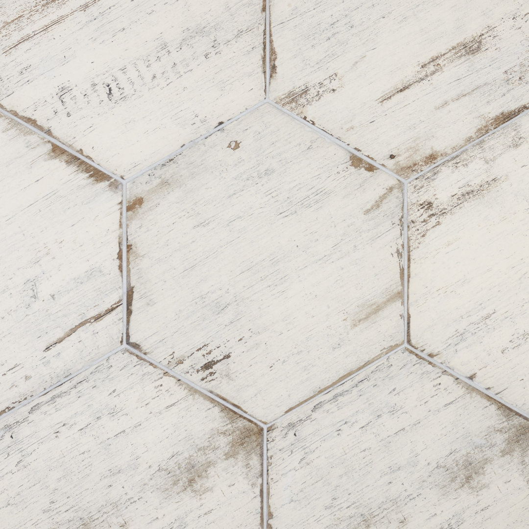 Retro Hex 14" x 16" Porcelain Wood Look Wall & Floor Tile Merola Tile