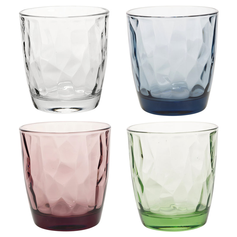 Diamond 305ml Drinking Glass Set, Blue