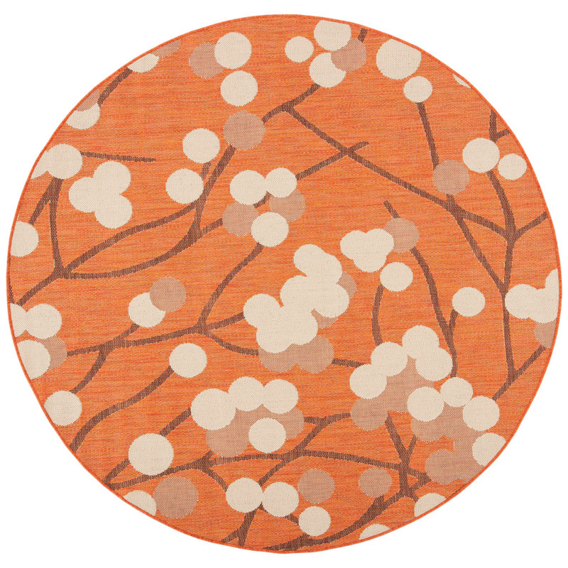 Herefordshire Performance Floral Rug, Round 5'3"