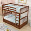 Twin-Over-Twin Bunk Bed With Storage Drawers And Ladder-629192532