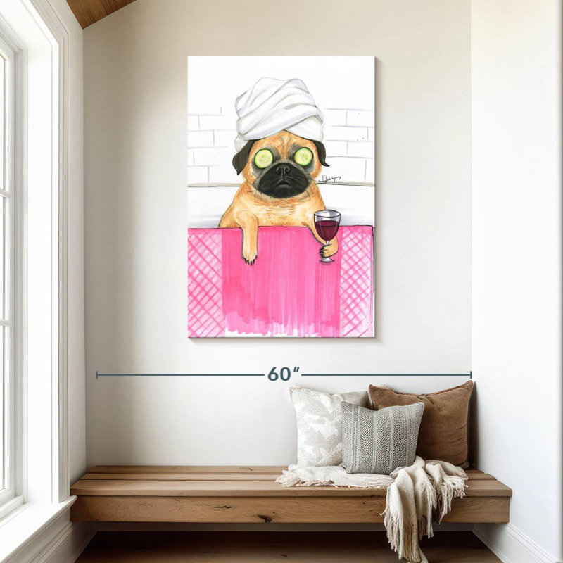 Ketti Pug Bath, 45" H x 30" W