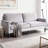 Modern Loveseat Sofa With Reclining Function, Removable Cover, And Solid Wood Frame For Small Spaces.