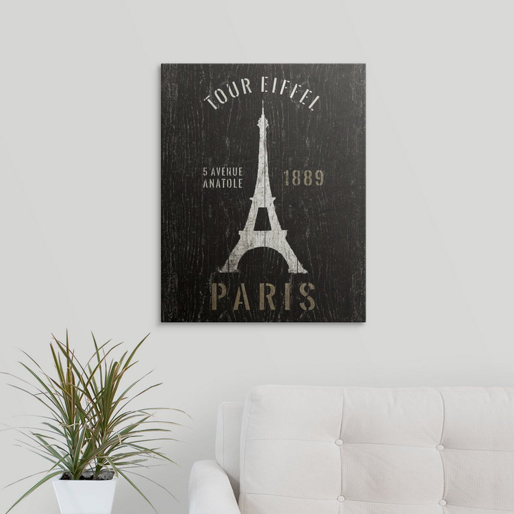 «Refurbished Eiffel Tower», impression, H 20 po x l 16 po x P 1,5 po, Toile