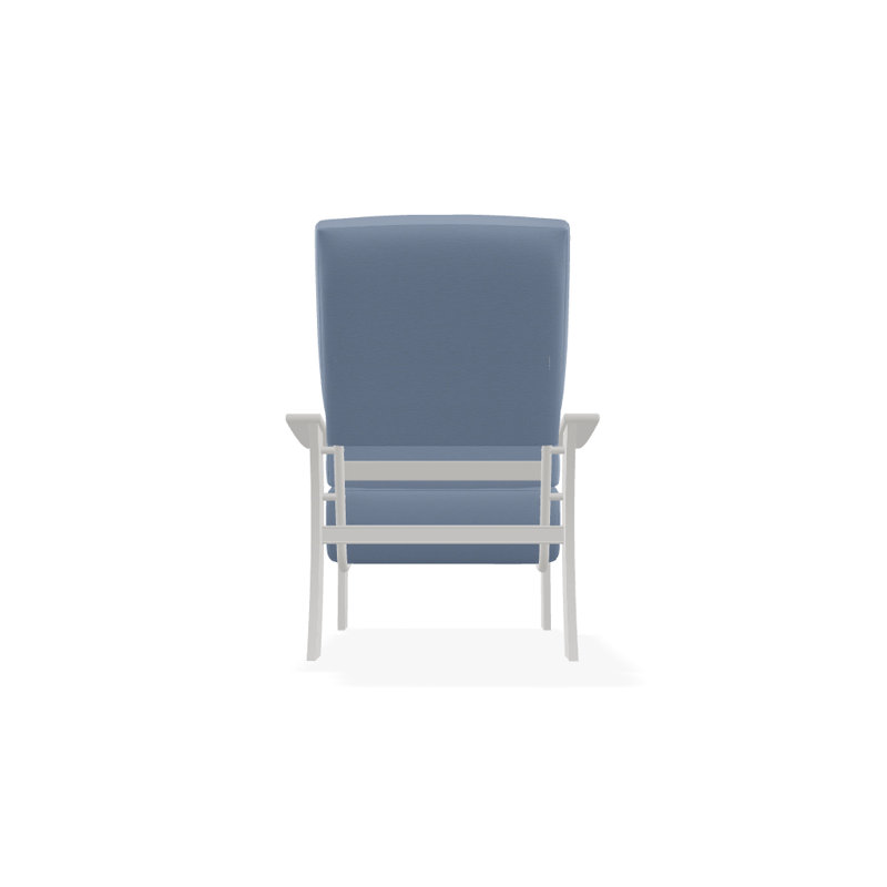 St. Catherine Outdoor Lounge Chair, Textured Snow, Canvas Air Blue Sunbrella® Canvas