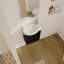 Meuble-lavabo à fermeture en douceur avec lavabo, 16 pouces pour petite salle de bain-130140963-130140961