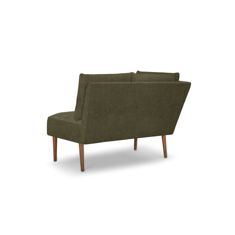 Banquette de coin 54 po Nalaya, Chenille performance vert olive