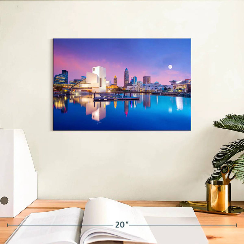Senne Downtown Cleveland Reflection, 8" H x 12" W