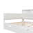 Full Size Wood Daybed with Trundle, Storage Shelves, Bench, Charging Station and Upholstered Headboard, White+Cream White Cushion-912639585