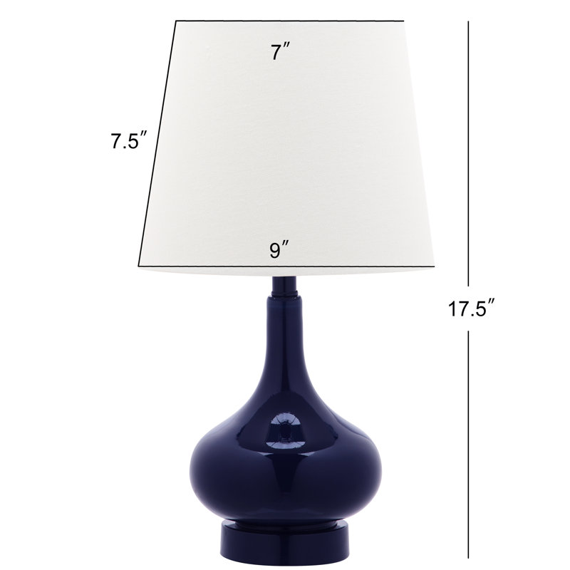 Mikac Glass Table Lamp, Navy